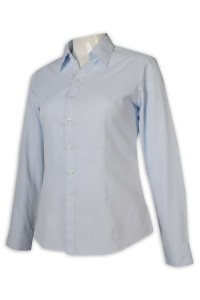 R303 online order of blue women's t-shirts waist-trimming business wear T-shirt manufacturer
